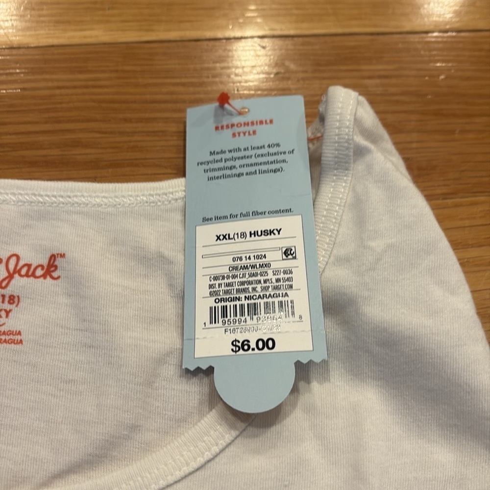 Cat & Jack White and Blue Shark Tank Top - Picture 3 of 3